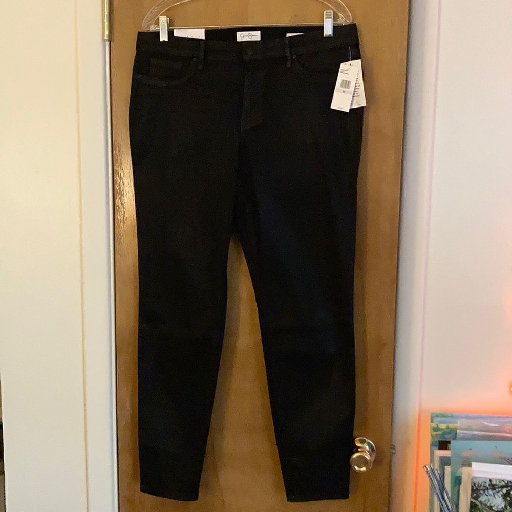 Jessica Simpson Midrise Super Skinny Black Pants